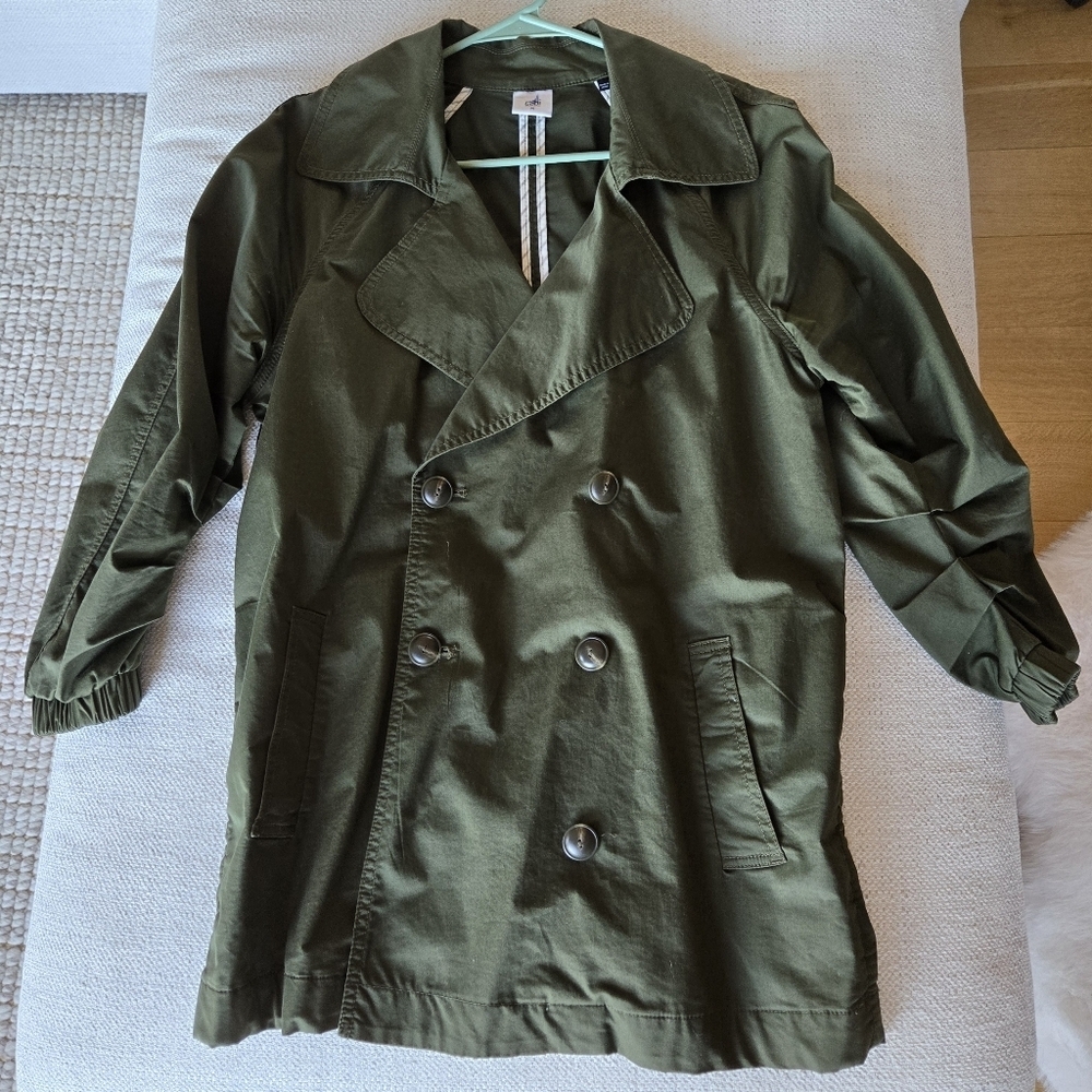 CAbi Expedition jacket trench Safari Travel Springbreak Lightweight M EUC Green - Picture 14 of 15